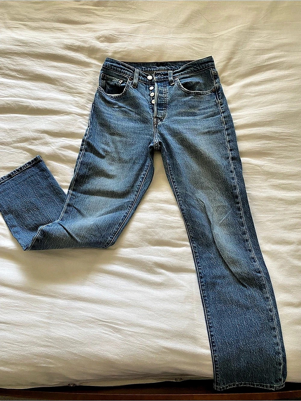 Levi's 501 Straight Leg Jeans Blue Waist 26